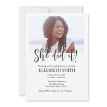 Plantilla de invitación a graduación minimalista