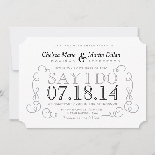 Plantilla de invitación a la boda de desplazamient (Anverso)