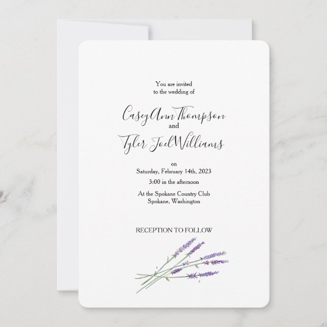 Plantilla de invitación a la boda de ecología y la (Anverso)