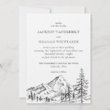 Plantilla de invitación a la boda de montaña rusa