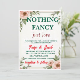 Plantilla de invitación a la boda floral de Rubor 