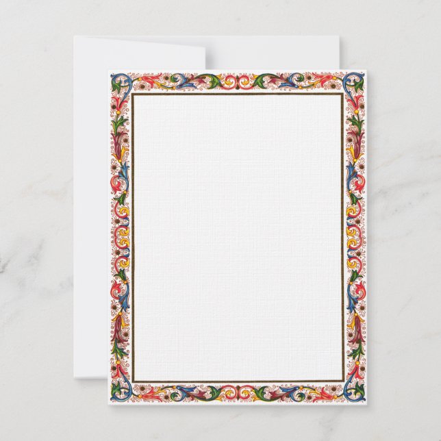 Plantilla de invitación a la boda floral italiana  (Anverso)
