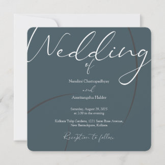 Plantilla de invitación a la boda Minimalista eleg