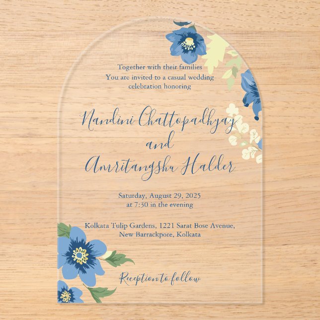 Plantilla de invitación a la boda Minimalista eleg (Anverso)