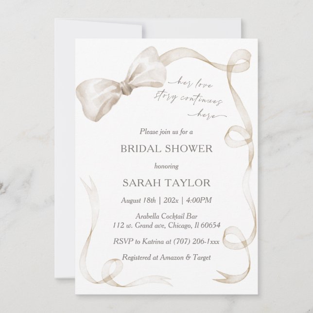 Plantilla de invitación a la ducha de novia Boho B (Anverso)