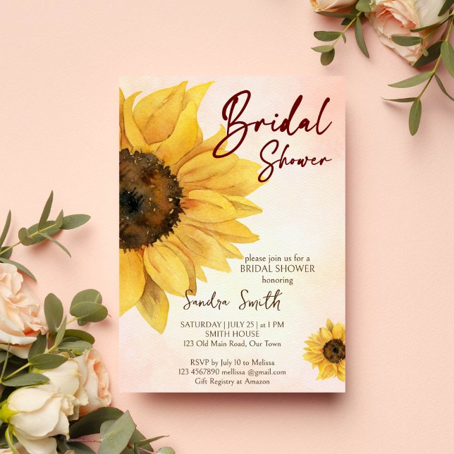 Plantilla de invitación a la ducha de novia con ca (Sunflower fall bridal shower invitation template instant download floral bridal shower invitations)