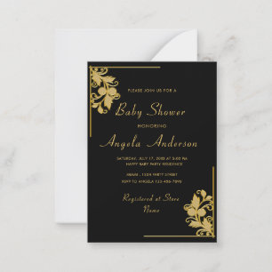 Plantilla de invitación a la ducha para bebé de or