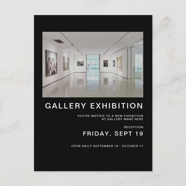 Plantilla de invitación a la exposición de la gale (Anverso)
