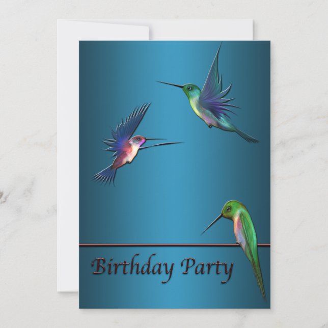Plantilla de invitación a la fiesta de cumpleaños  (Anverso)