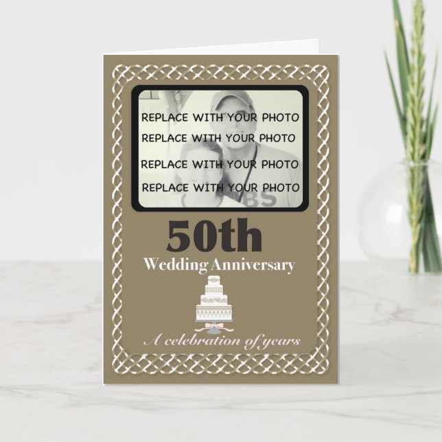 Plantilla de invitación a la foto del aniversario  (Anverso)