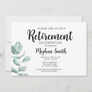 Plantilla de invitación a la parte de jubilación,