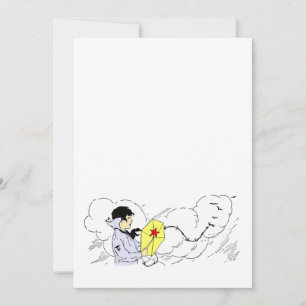 Plantilla de invitación a las nubes de cometa y vi