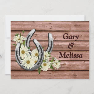 Plantilla de invitación a matrimonio occidental de