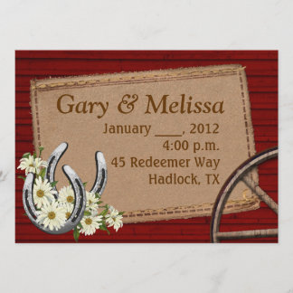 Plantilla de invitación a matrimonio occidental de
