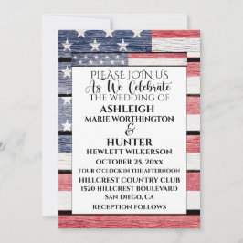 Plantilla de invitación a matrimonio patriótico