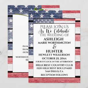Plantilla de invitación a matrimonio patriótico