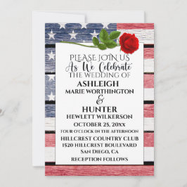 Plantilla de invitación a matrimonio patriótico