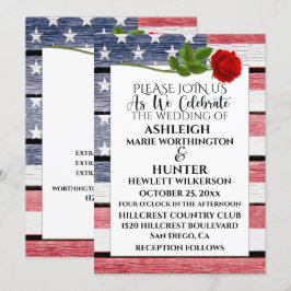 Plantilla de invitación a matrimonio patriótico