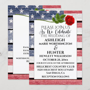 Plantilla de invitación a matrimonio patriótico