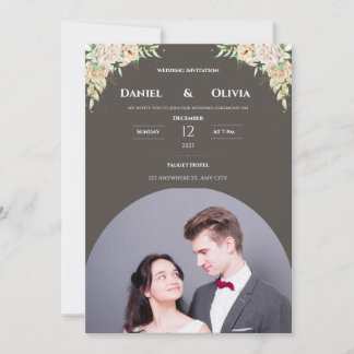 Plantilla de invitación a matrimonio por fotografí