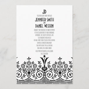 Plantilla de invitación a matrimonio por temas de