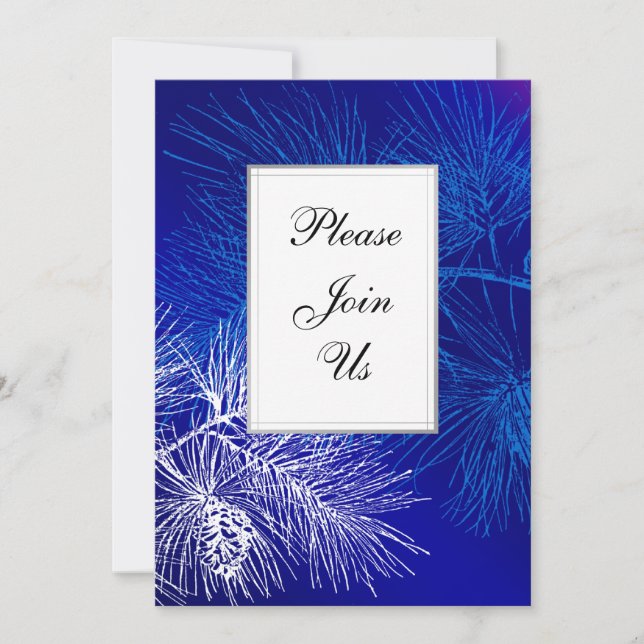 Plantilla de invitación a Personalizados de pino a (Anverso)