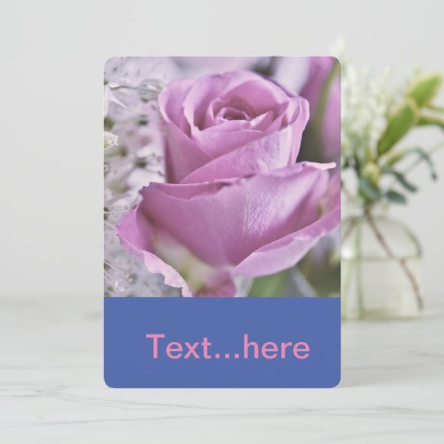 Plantilla de invitación a tarjeta de boda (Anverso de pie)