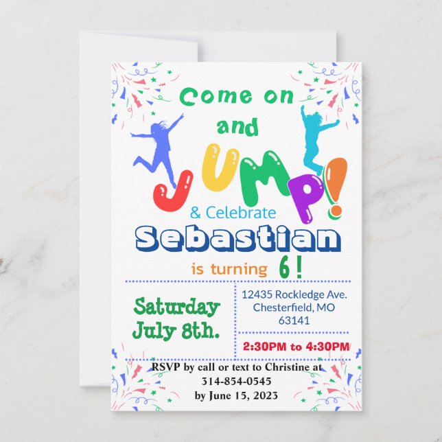 Plantilla de invitación a tarjeta de cumpleaños pa (Anverso)