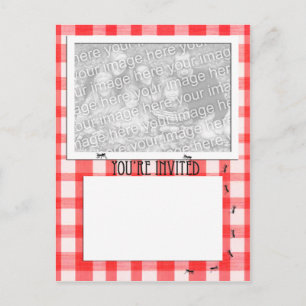 Plantilla de invitación a tema picnic