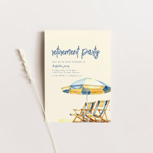 Plantilla de invitación a temas de playa de retiro