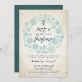 Plantilla de Invitación a Winter Bautizo, español