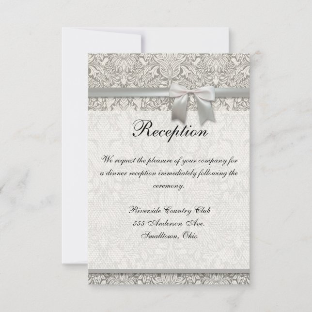 Plantilla de invitación al personalizable de recep (Anverso)