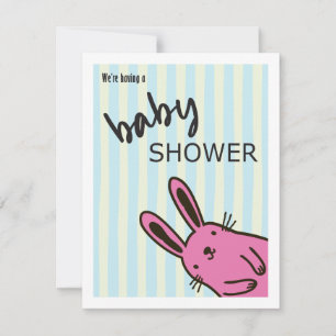 Plantilla de invitación Baby Shower de conejito di