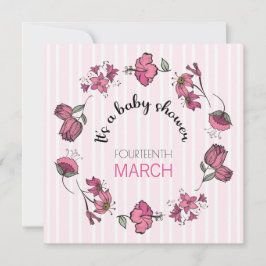 Plantilla de invitación Baby Shower sincera