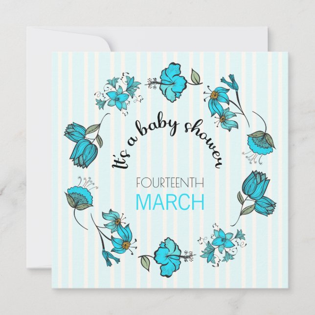 Plantilla de invitación Baby Shower sincera (Anverso)