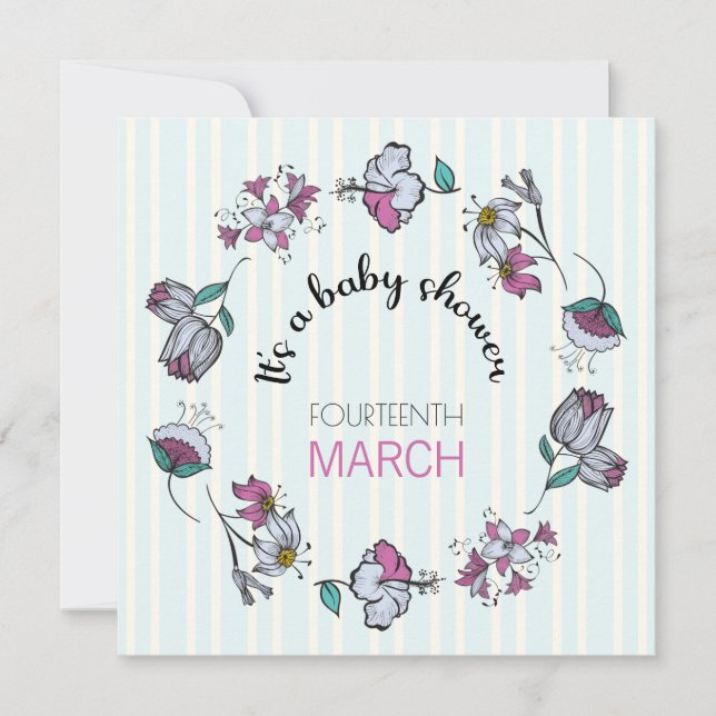 Plantilla de invitación Baby Shower sincera (Anverso)