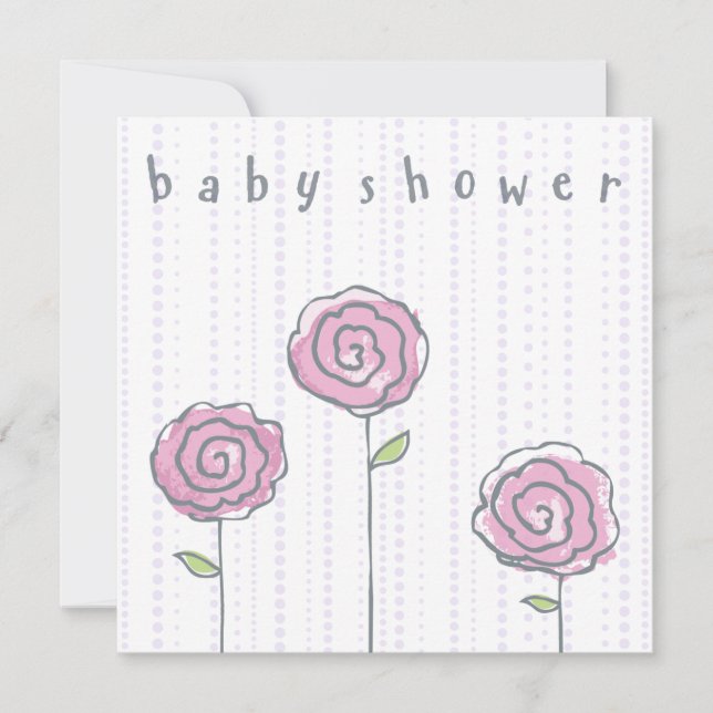Plantilla de invitación Baby Shower sincera (Anverso)
