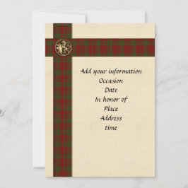 Plantilla de invitación Cuadros escoceses masculin