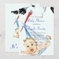 Plantilla de invitación de almacenamiento y Baby S