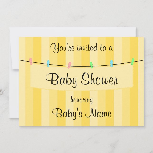 Plantilla de invitación de Baby Shower (Anverso)