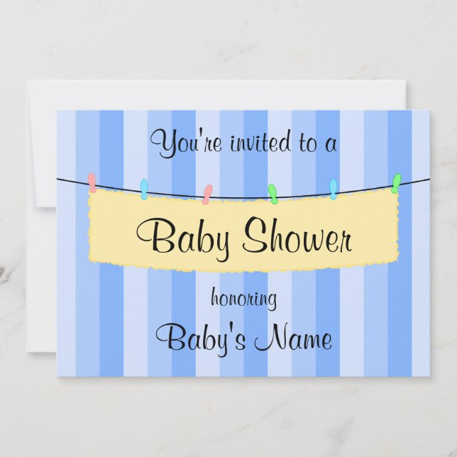 Plantilla de invitación de Baby Shower (Anverso)