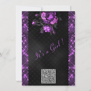 Plantilla de invitación de Baby Shower de código Q