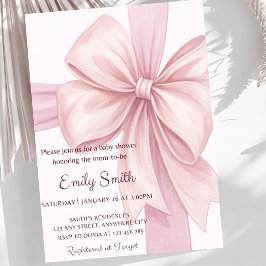 Plantilla de invitación de Baby Shower de color ro