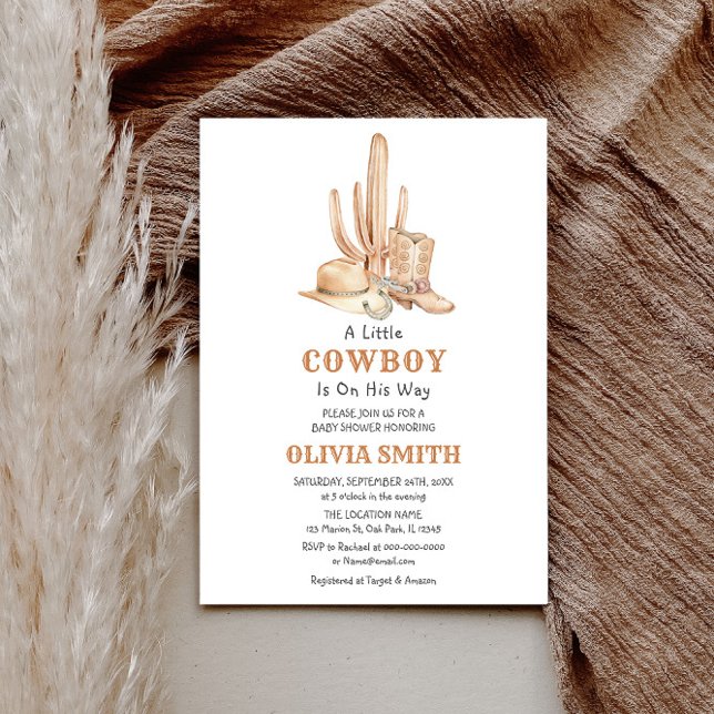 Plantilla de invitación de Baby Shower de Cowboy (Subido por el creador)