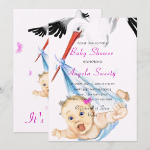 Plantilla de invitación de Baby Shower de transpor