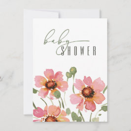 Plantilla de invitación de Baby Shower elegante