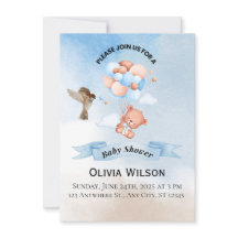 Plantilla de invitación de Baby Shower elegante