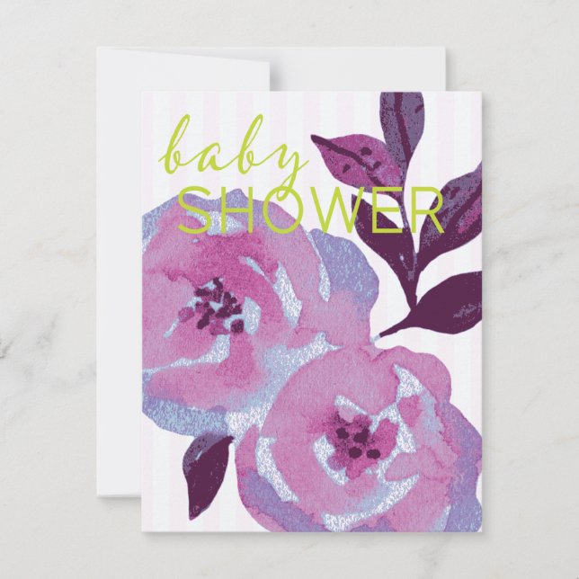 Plantilla de invitación de Baby Shower elegante (Anverso)