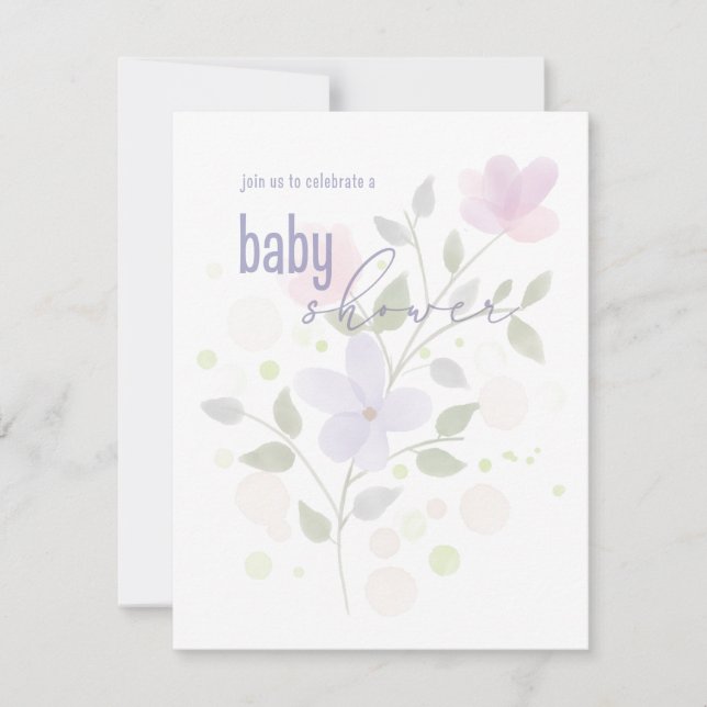 Plantilla de invitación de Baby Shower elegante (Anverso)