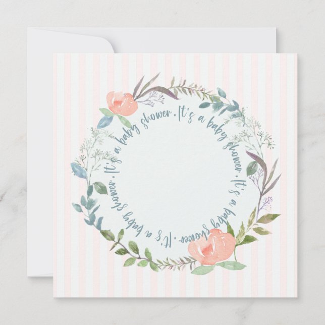 Plantilla de invitación de Baby Shower elegante (Anverso)